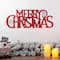 Glitzhome® 24" Red Merry Christmas Metal Wall Décor